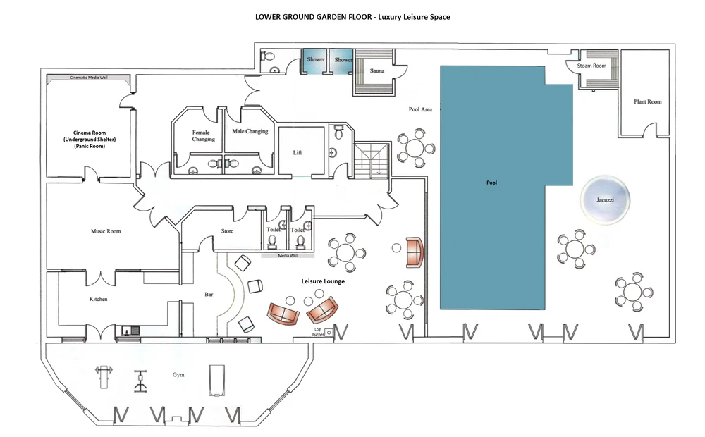Lower Ground Leisure Floor plan